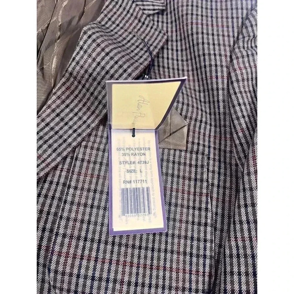 Alan Flusser Blazer Mens Sz Large Polyester Casual Two Button Sport Coat Jacket - Picture 5 of 8